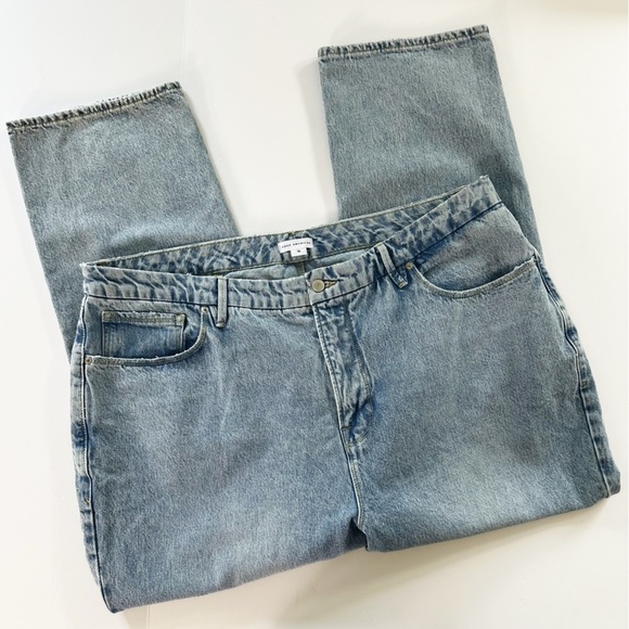 Good American Good Heritage Blue 951 Straight Legs 90s Cropped Jeans Womens 18 - Picture 3 of 8